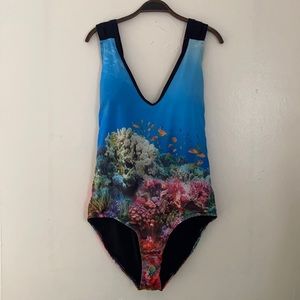 Under the sea one piece stewpot back swimsuit